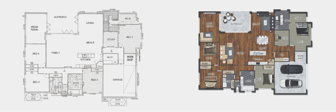 FLOOR PLAN REDRAWS